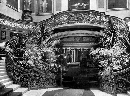 Staircase, Buckingham Palace, London. c.1890's.